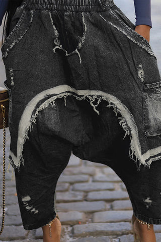 Distressed Harem Boyfriend Jeans