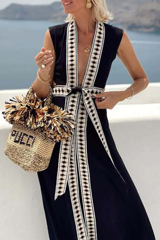 Geometric Pattern Casual Dress