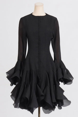 Flared Sleeve Casual Dress