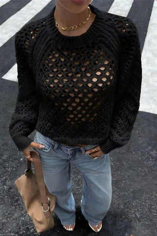 Open-Back Knit Sweater