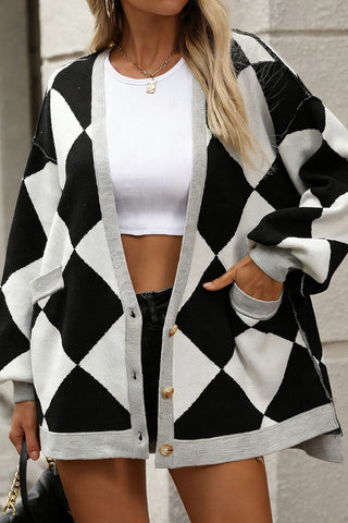 Geometric Patterned Cardigan