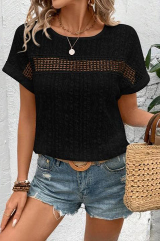 Chic Cutout Knit T-Shirt
