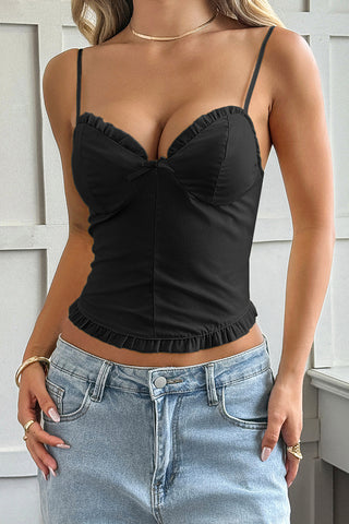 Ruffle Trim Camisole Top
