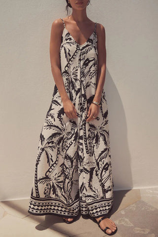 Printed Maxi Casual Dress