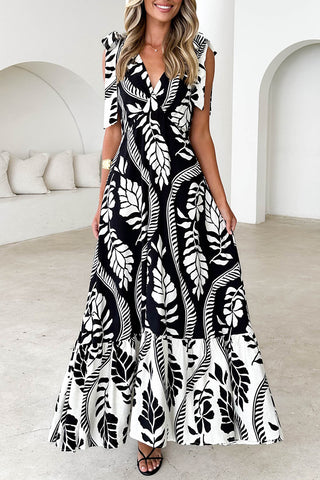 Floral Tie-Shoulder Dress