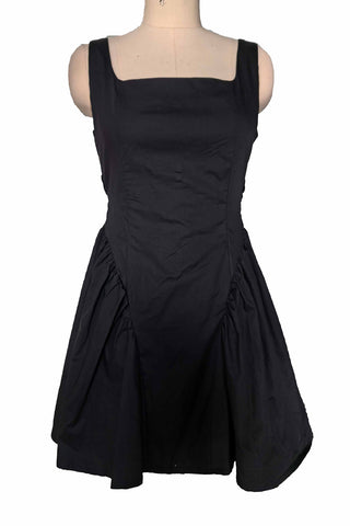 Square-Neck Flared Casual Dress