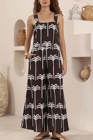 Polka Dot Wide-Leg Jumpsuit