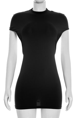 Sleek Short-Sleeve Casual Dress