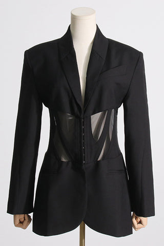 Structured Corset-Style Blazer