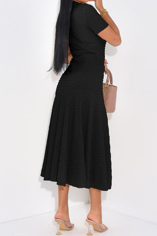 Button-Front Casual Midi Dress