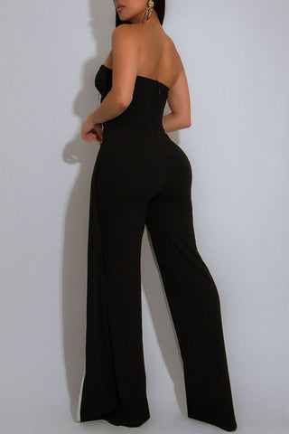 Strapless Wide-Leg Jumpsuit