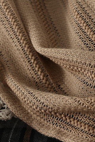 Layered Plaid Midi Skirt