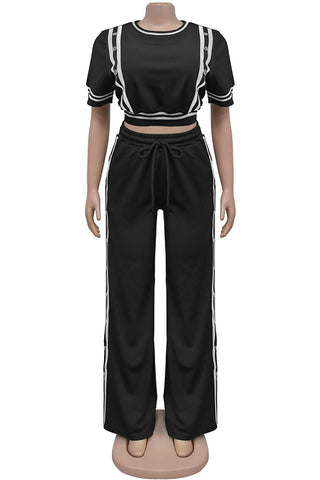 Striped Sporty Pants Set