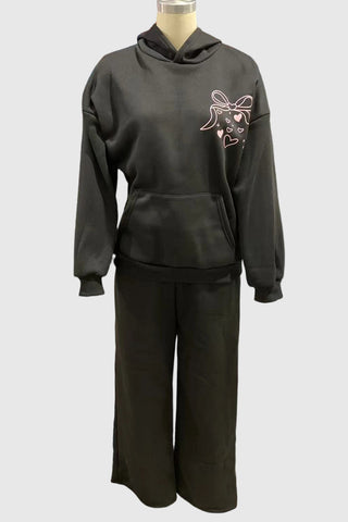 Casual Hoodie and Pants Set