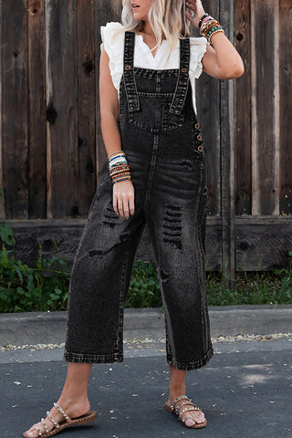 Distressed Overall Jumpsuit