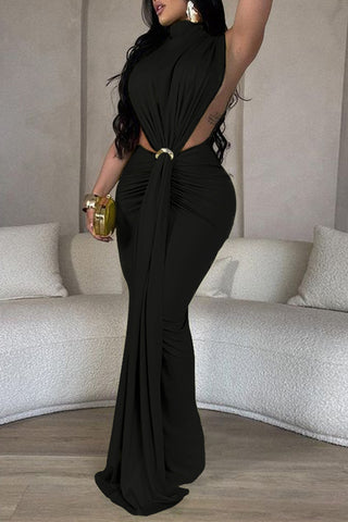 Twist Halter Maxi Dress