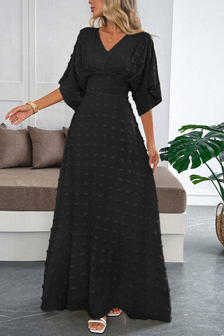 Elegant V-Neck Casual Maxi Dress