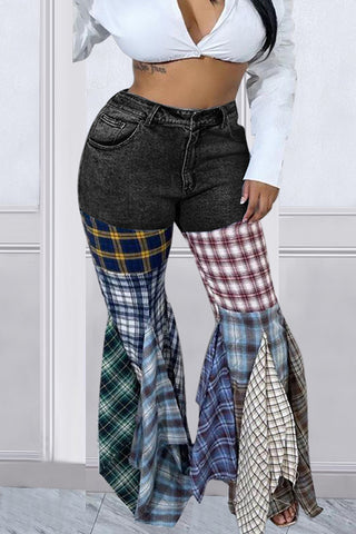 Patchwork Flare Jeans