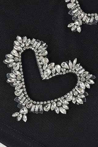 Heart Appliqué Two-Piece Casual Set