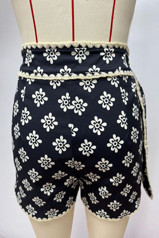 Floral Patterned Wrap Skort