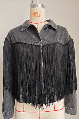 Fringe Denim Jacket