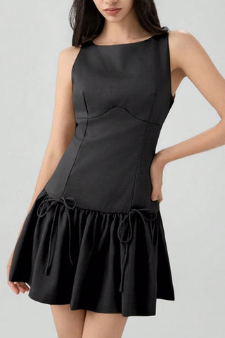 Sleeveless Flare Hem Casual Dress