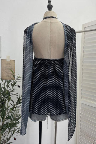 Polka Dot Halter Neck Tank