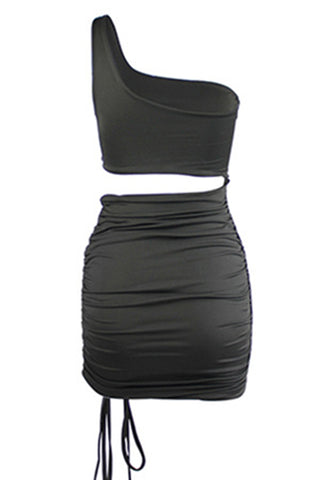 Strapless Ruched Mini Dress