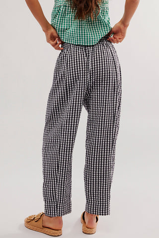 Gingham Check Casual Pants