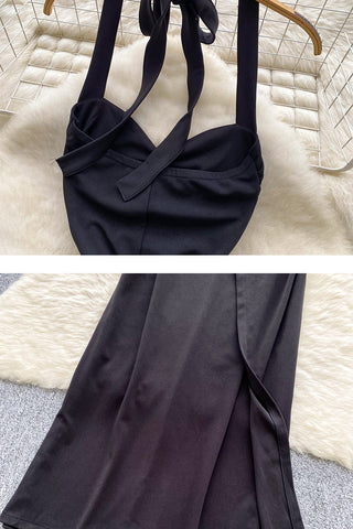 Ruched Halter Maxi Dress