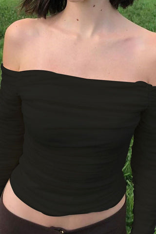 Off-Shoulder Long Sleeve Top