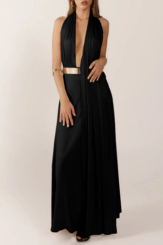 Elegant Maxi Halter Dress