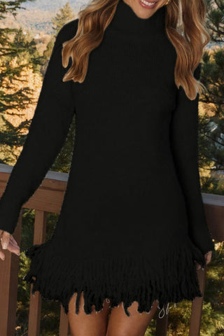 Fringe Hem Casual Dress