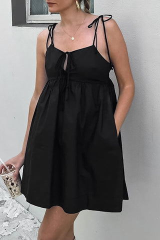 Tie-Shoulder Casual Dress