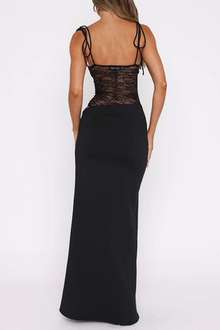 Elegant Maxi Dress with Lace Detail
