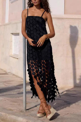 Circle Accented Maxi Dress
