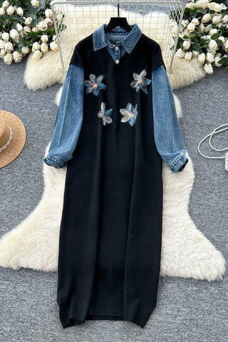 Floral Layered Shirt Dress