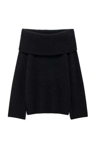 Off-Shoulder Knit Sweater
