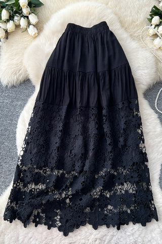 Elegant Lace Maxi Skirt