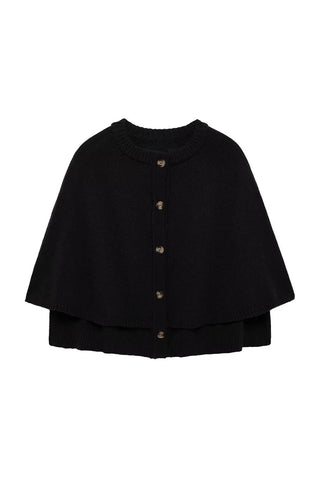 Button-Up Cape Cardigan
