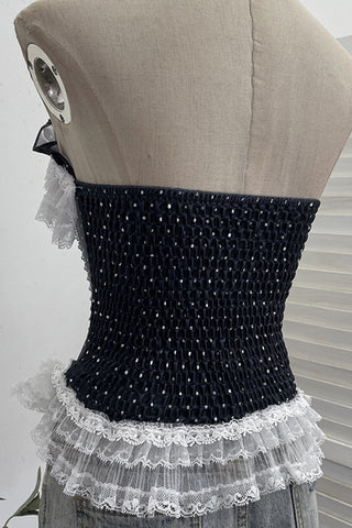 Off-Shoulder Ruffle Trim Tank Top