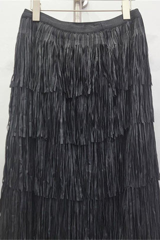 Tiered Fringe Skirt
