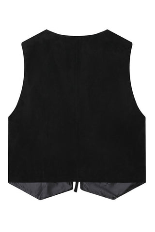 Patterned Tie-Front Vest