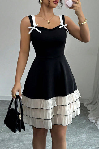 Sleeveless Tiered Flare Dress