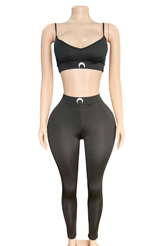 Moon Print Tank Top and Pants Set