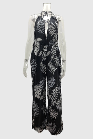 Tropical Halter Jumpsuit