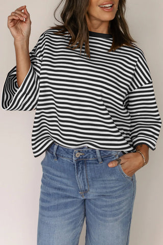 Striped Drop Shoulder Tee