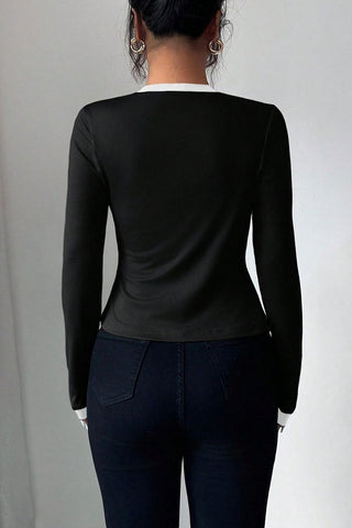 Two-Piece Trimmed Cardigan Set