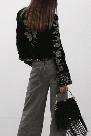 Patterned Open-Front Shacket