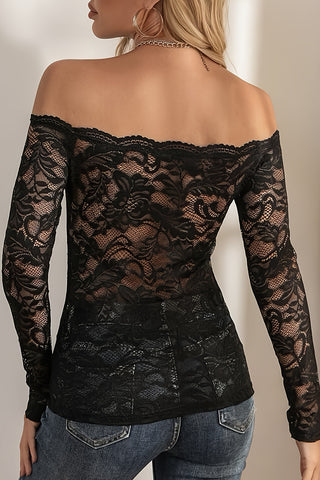 Off-Shoulder Lace Blouse